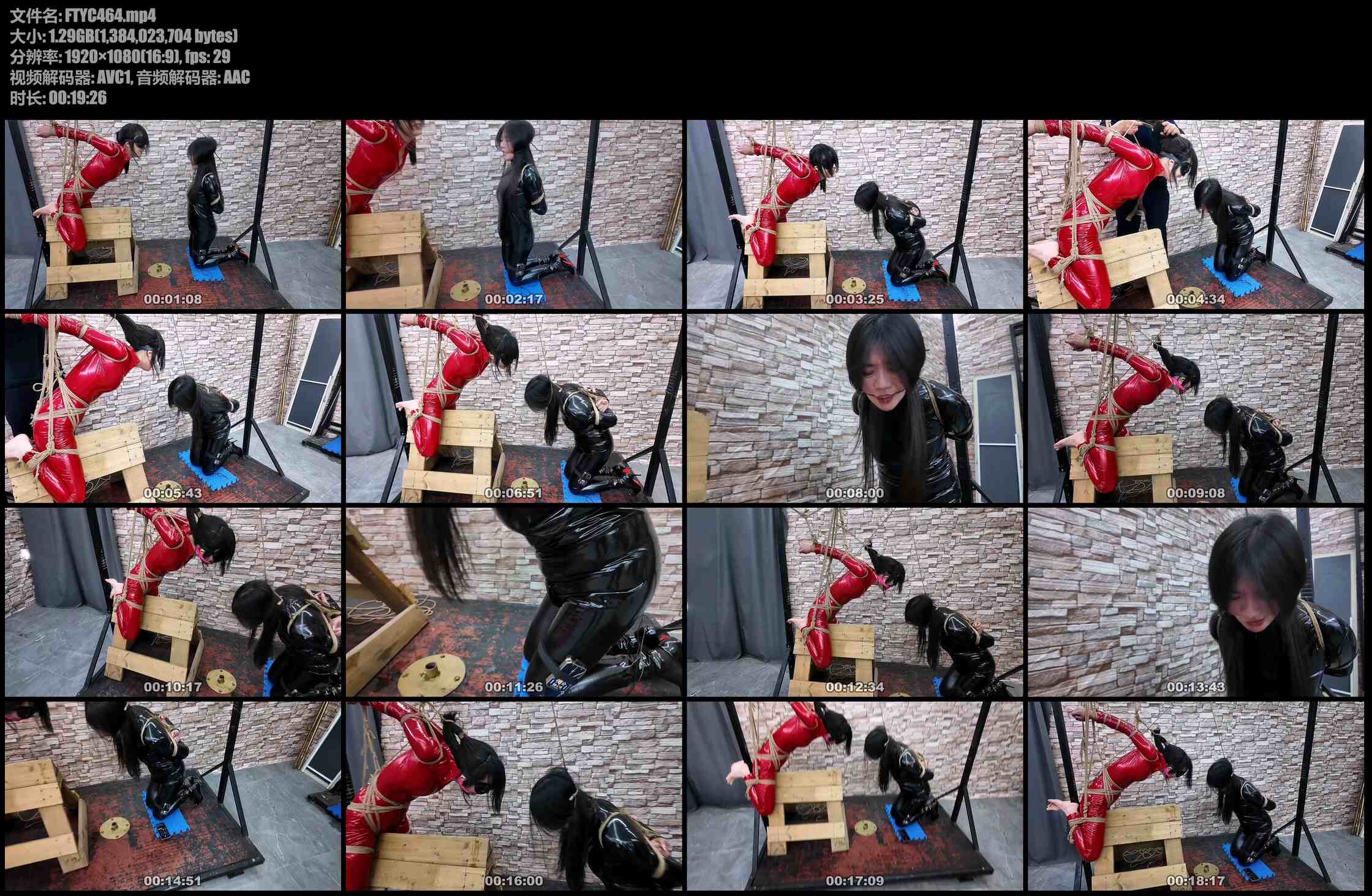 飞天原创 把女儿柔仙儿用木马直臂禁锢起来,后面在挂一个G勾通过头上滑轮