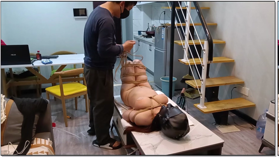 FYZS001-绯影责束 有股绳头的顶地倒吊旋转sp