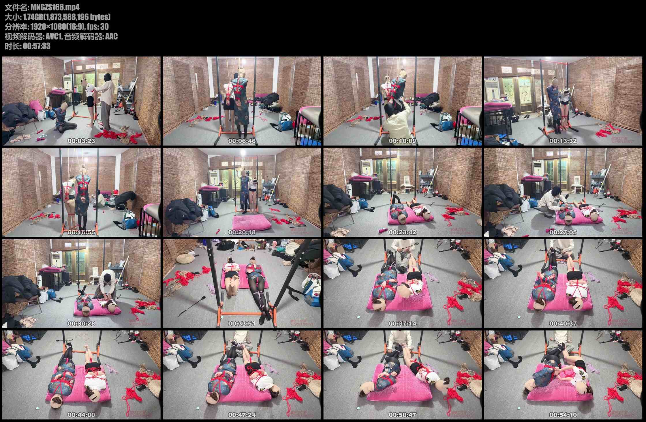 媚娘工作室 线下约绑双模实录-欣赏挣扎-解缚干扰