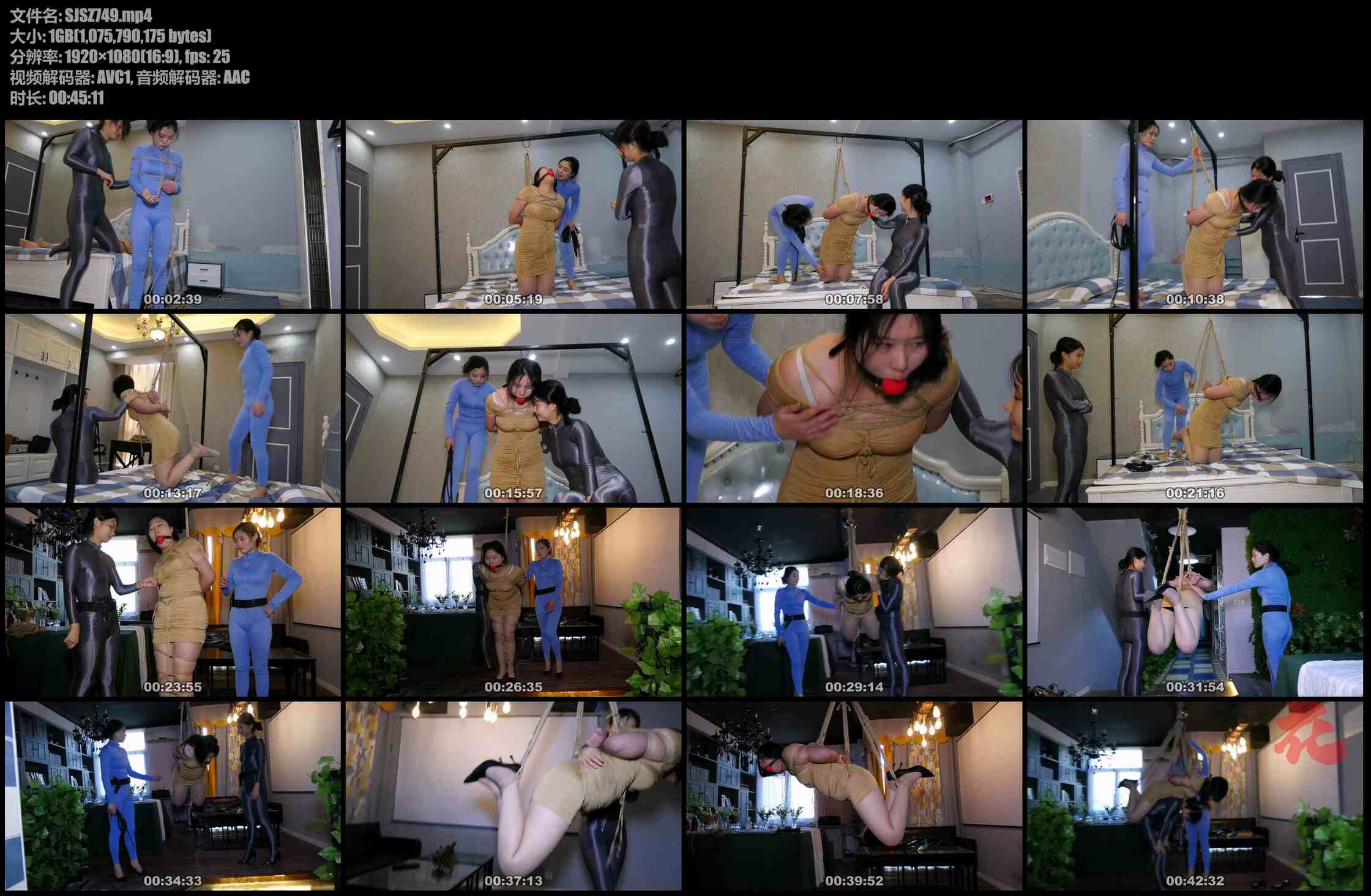 胜景影视 被俘的女侦探 下集 被同伙营救后将女老大制服捆绑吊缚戴大号口球折磨