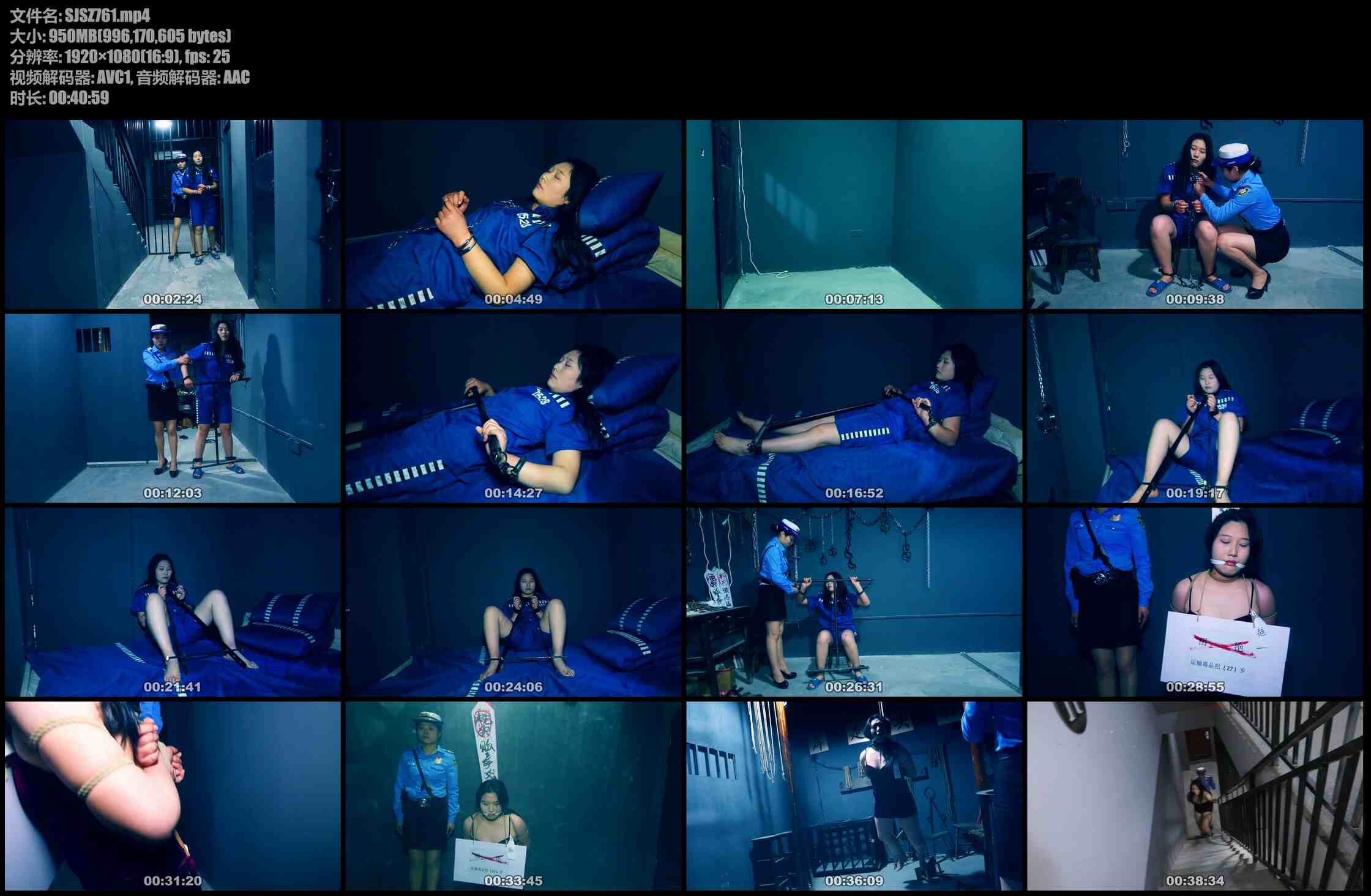 胜景影视 罪恶女老大不归路 下集 女毒贩被判死刑后戴上工字铐和颈手脚一体铐一级