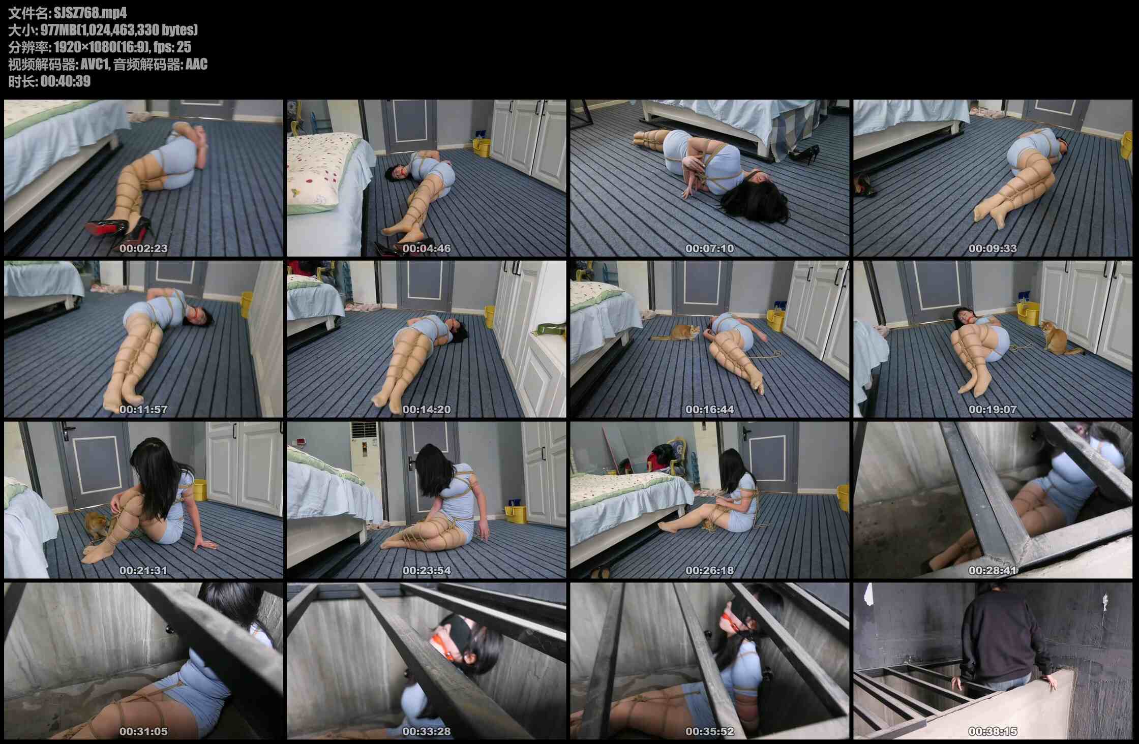 胜景影视 入室的恶魔 上集 肉丝性感美女被女恶魔迷晕全身捆绑戴大号口球囚禁在狭小