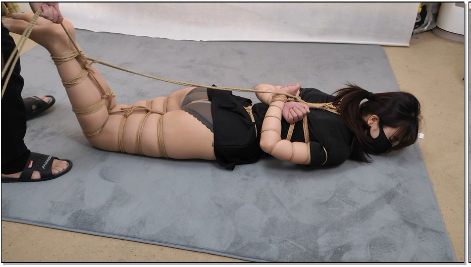 SXYC1508-随心原创 林曦 黑色裙子 细麻绳五花紧缚驷马 股绳紧勒