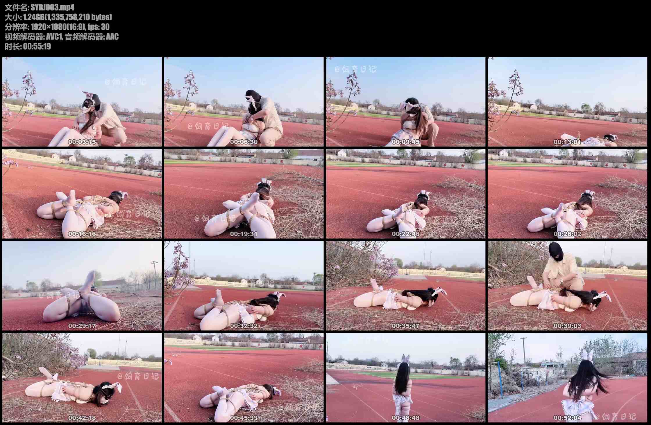 饲育日记 小狗の 学校操场，啵啵贝驷马紧缚放置，直身缚行走失禁挑战