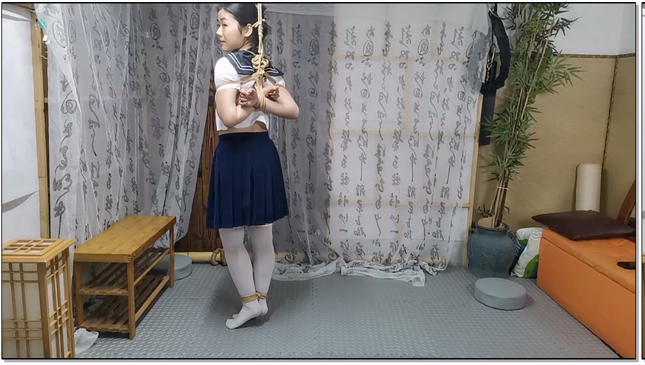 SYSA1453-绳舞飞扬 又一位新人体验——麦麦绳缚体验放置五花、踮脚吊、终于鼓起勇气来体验期待已久的紧缚爱好,全程微喘,耐绑柔韧感都颤抖中完成,很有M潜质