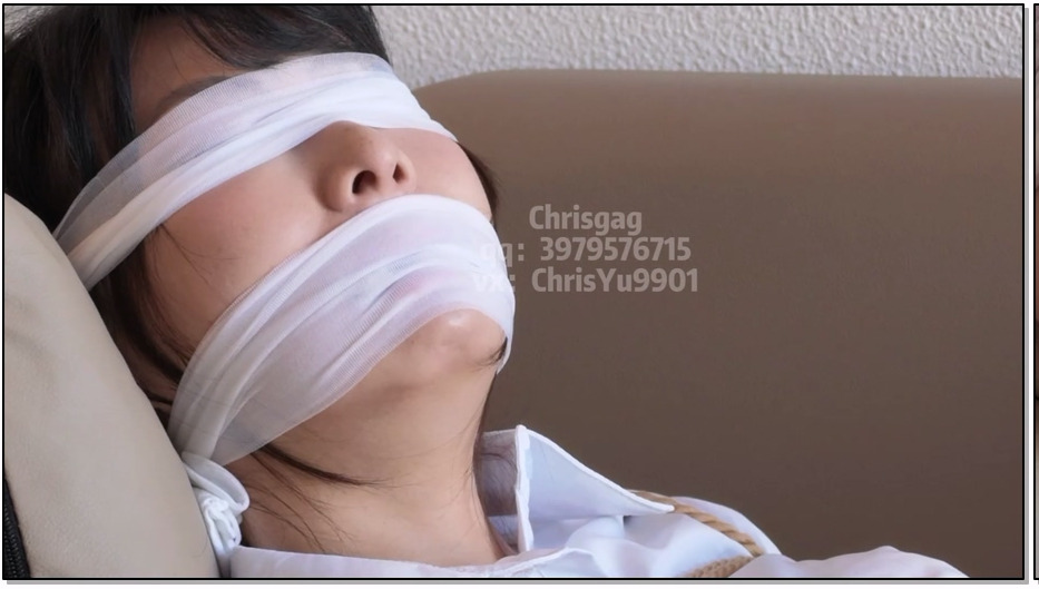 SYSA2088-Chrisgag 咖丝ol姐姐遭入室绑架 丝袜塞嘴蒙嘴蒙眼捆绑挣扎