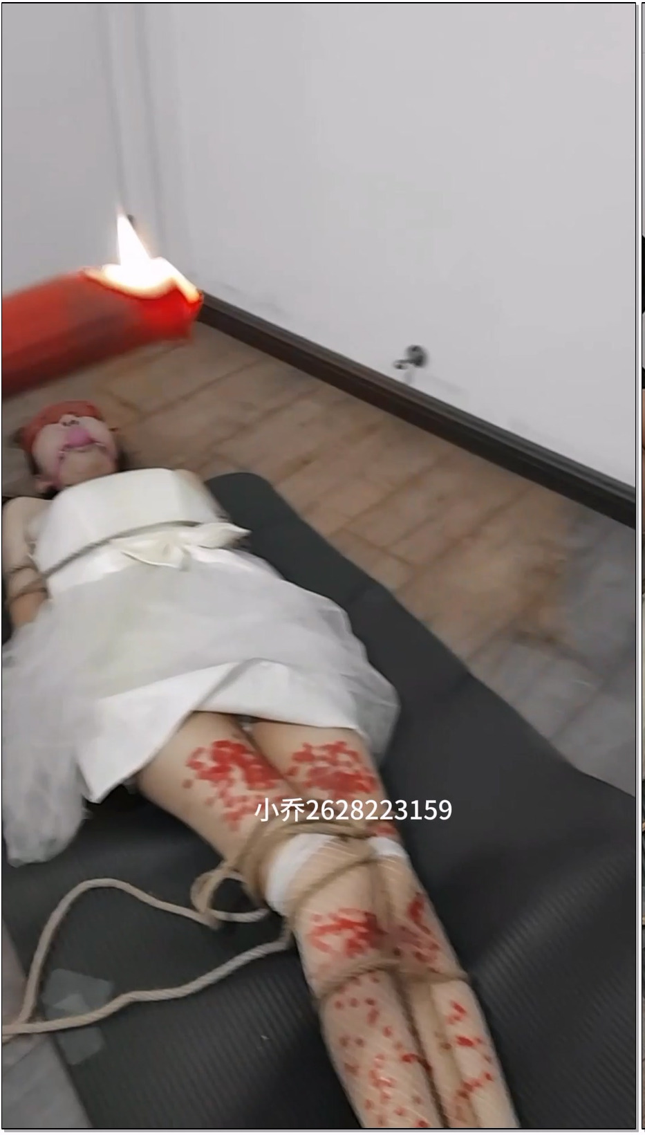 SYSA487-小乔 一个同学 婚纱 电极片 滴啦 第一次比较羞涩