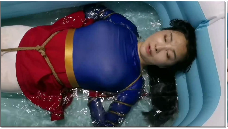 SYSA712-牧遥缚影 女超人雅思接到任务,去抓拿歹徒,刚进去歹徒老巢,空中毒气把她熏晕过去.被绑了起来
