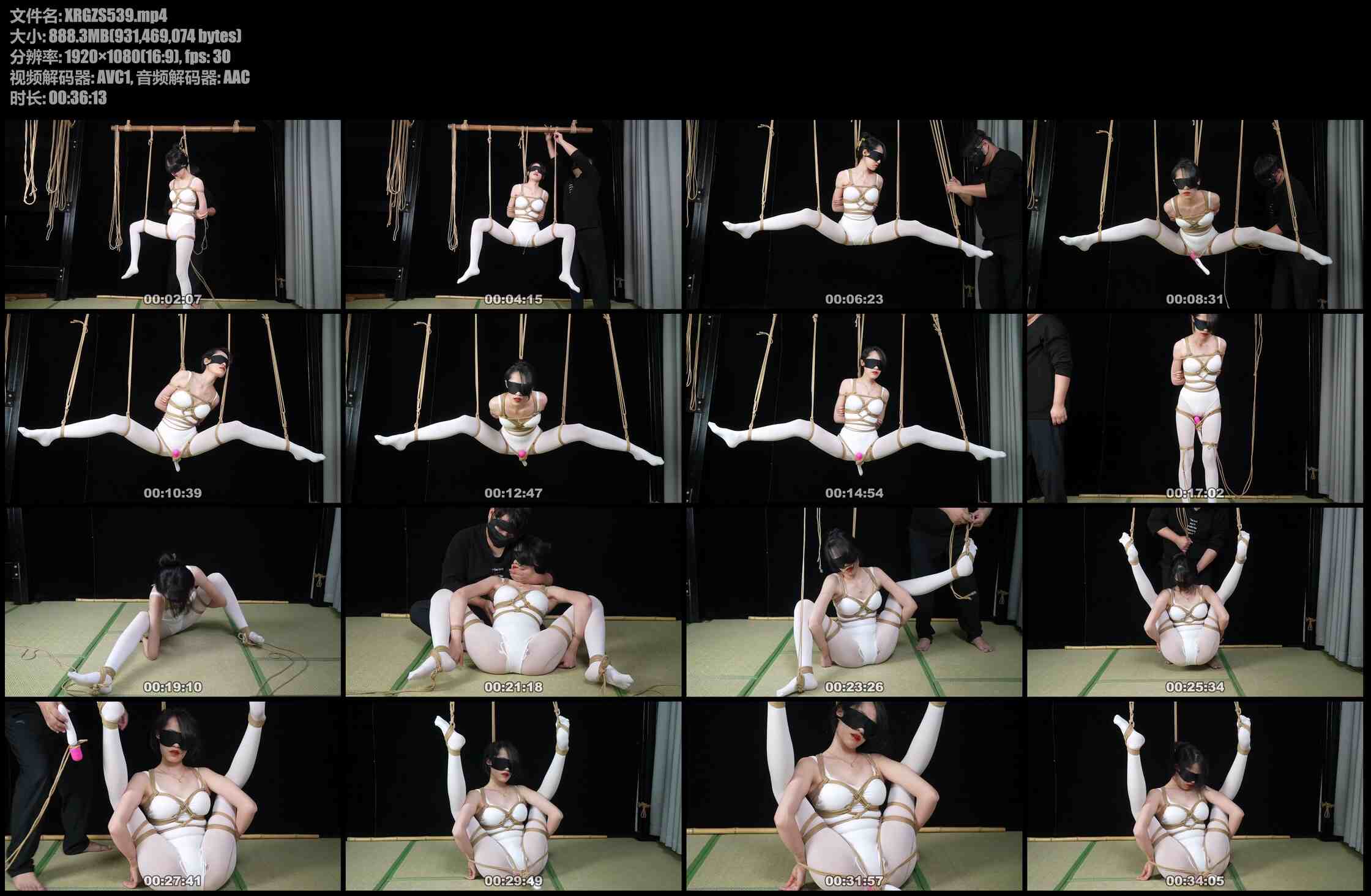 象人工作室 以安-白丝白色死库水，无内的极限折磨！吊缚强高