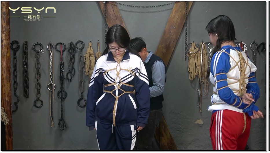 YSYN127-一绳有你 性感丰满的小红、小蓝手铐靠手脚脖各种捆绑